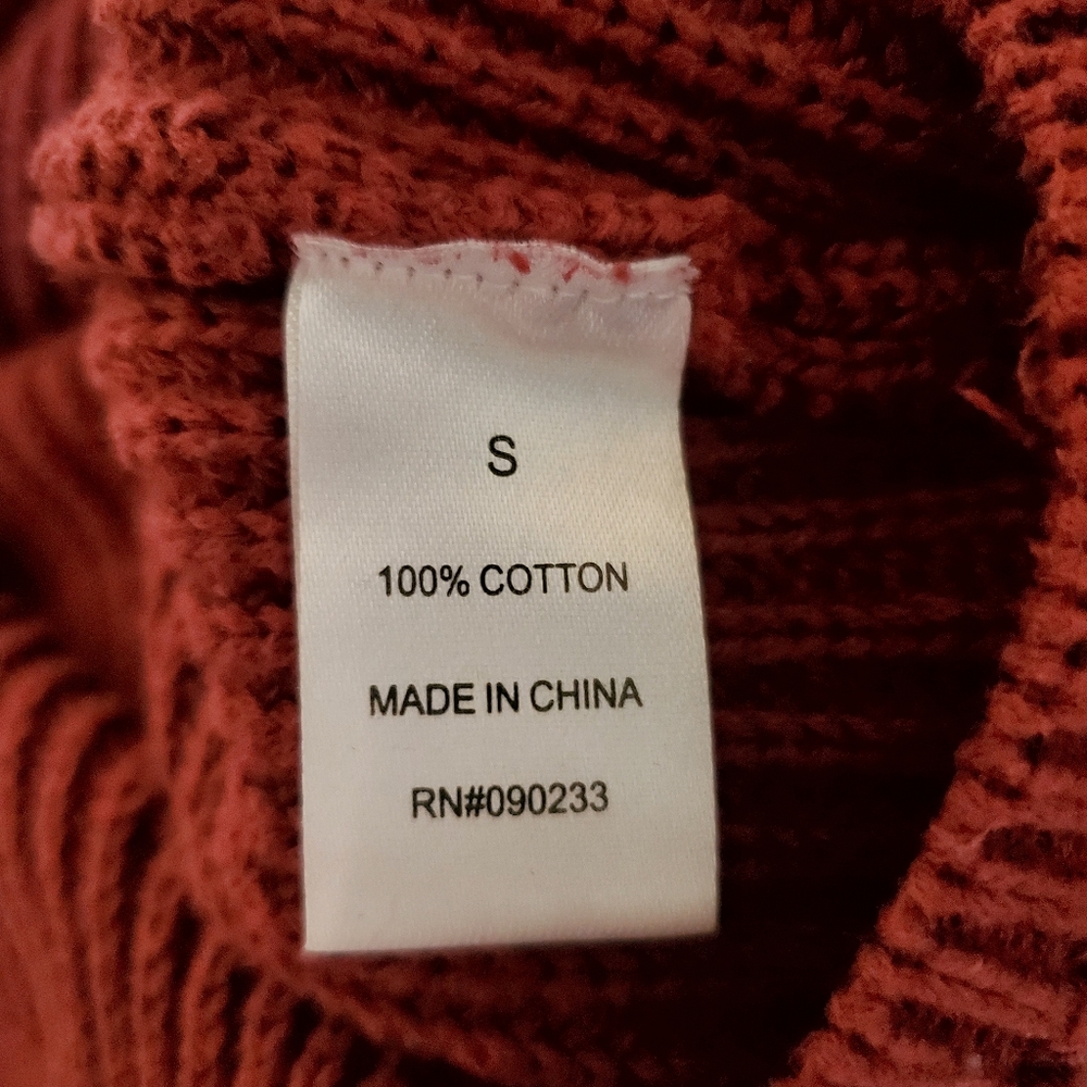 Kendall and Kylie Burgundy Cotton Sweater - Picture 4 of 5